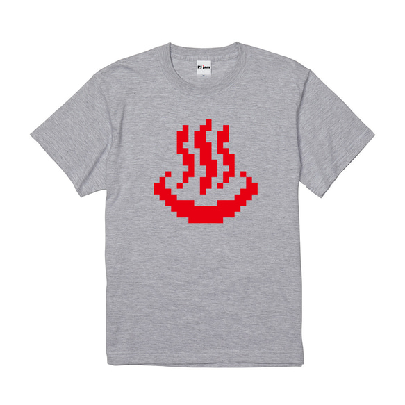 【温泉ロゴ】ドット絵 おもしろ かわいい サウナ グッツ Tシャツ ロンT ギフト プレゼント 6枚目の画像