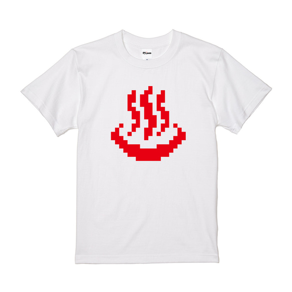 【温泉ロゴ】ドット絵 おもしろ かわいい サウナ グッツ Tシャツ ロンT ギフト プレゼント 4枚目の画像