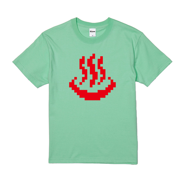 【温泉ロゴ】ドット絵 おもしろ かわいい サウナ グッツ Tシャツ ロンT ギフト プレゼント 10枚目の画像