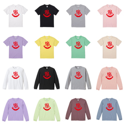 【温泉ロゴ】ドット絵 おもしろ かわいい サウナ グッツ Tシャツ ロンT ギフト プレゼント 2枚目の画像