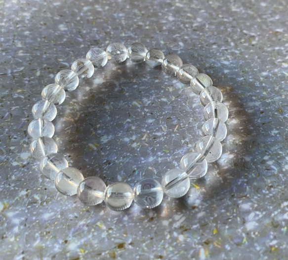 エンジェルラダー　①番　ブレスレット エンジェルラダークォーツ 丸玉ブレスレット12mm｜マライカ公式通販