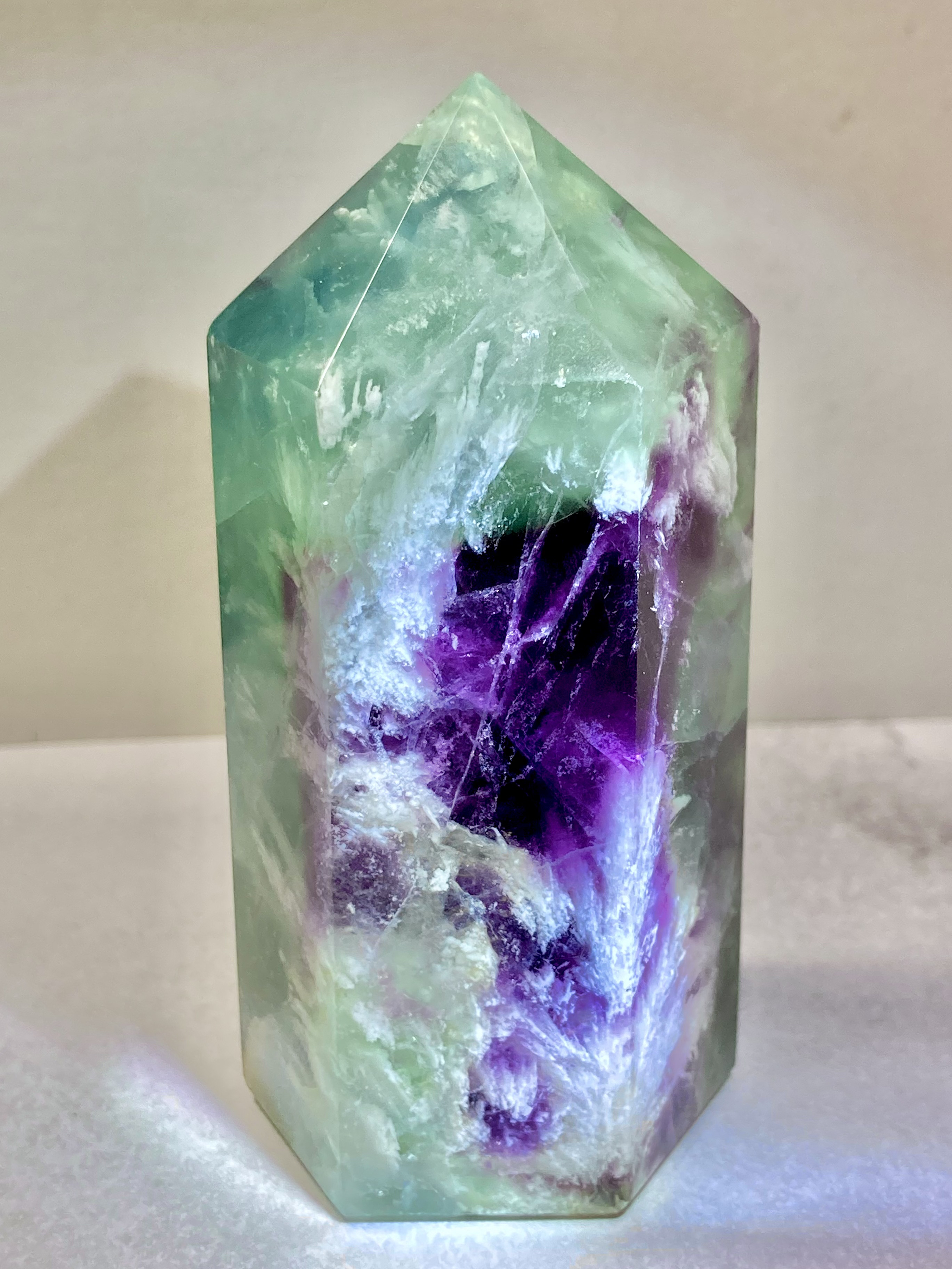 エンジェルフェザー✿*:・　万華鏡　フローライト　マルチカラー　蛍石　ポイント