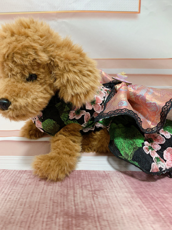 即納可能⭐︎犬猫うさちゃん服　BIGリボン　和♡ドレス　 12枚目の画像