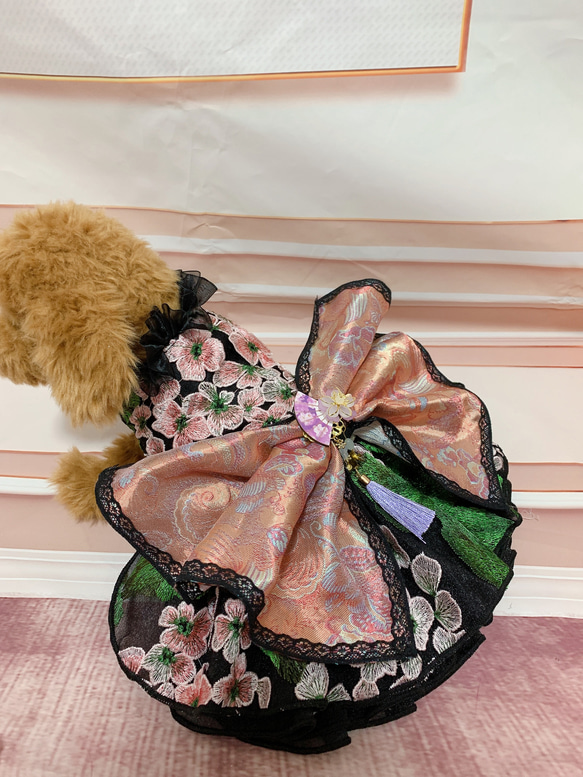 即納可能⭐︎犬猫うさちゃん服　BIGリボン　和♡ドレス　 16枚目の画像