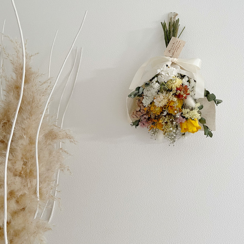 ♪送料込み♪ドライフラワー♪森のスワッグ♪no.4 スワッグ apricot