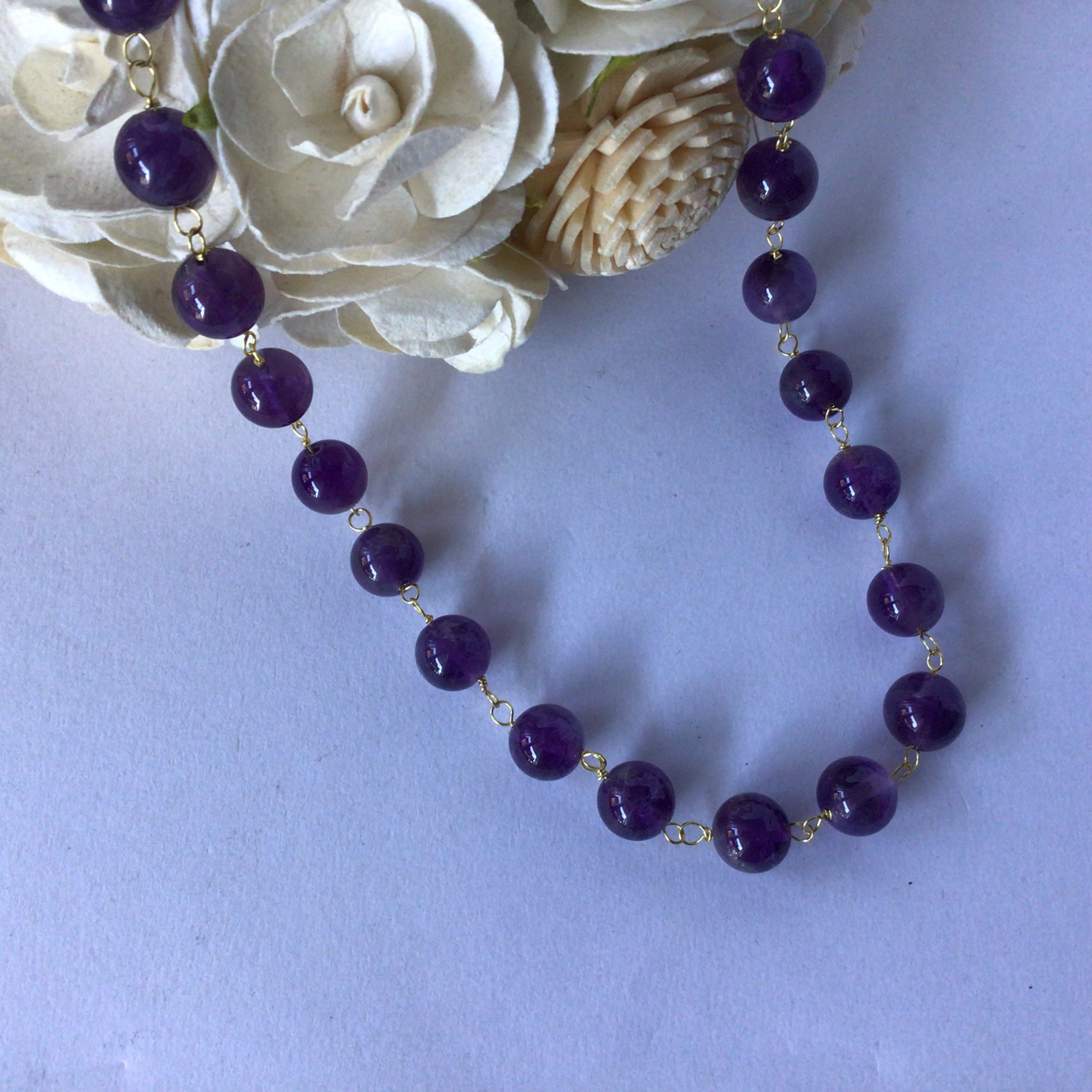 アメジストロングネックレス 7,448円