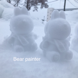 【即日発送】うさぎ型 スノーボールメーカー 大型 ホワイト 十二支 お年賀 雪型 雪玉製造機 スキー レジャー 干支 6枚目の画像