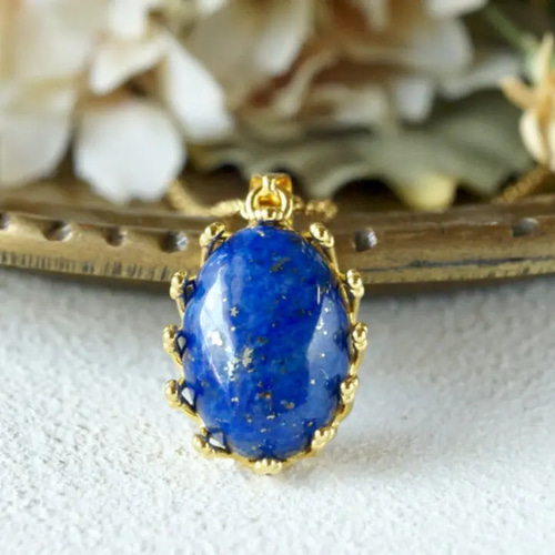 受注制作】12月誕生石 再販 ラピスラズリ ペンダントトップ シルバー