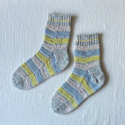 手編みの靴下　- pastel tweed mix - 3枚目の画像