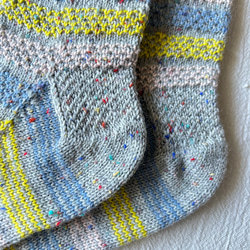 手編みの靴下　- pastel tweed mix - 2枚目の画像