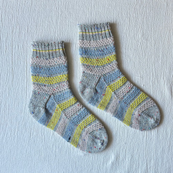 手編みの靴下　- pastel tweed mix - 5枚目の画像