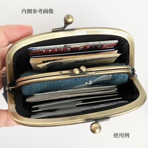 完成品 カードポケットがたくさんの親子がま口 財布 がま口