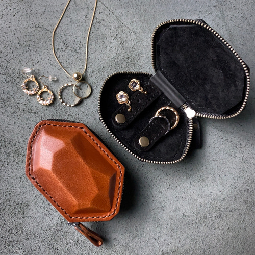 Tokkuri Craft 革の宝石 レザーポーチ 小物入れ 本革