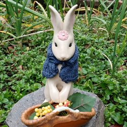 ［送料無料］ 花ウサギ 5枚目の画像