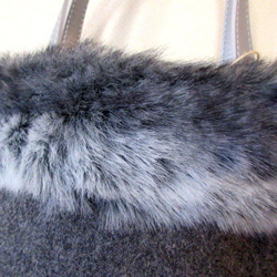 Eco Fur Twinkle Cat 手提包 * 灰色羊毛 第4張的照片