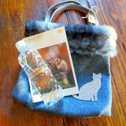Eco Fur Twinkle Cat 手提包 * 灰色羊毛 第9張的照片