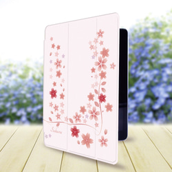 【夢桜】手帳型iPadケース【バックカバー：ハードタイプ】片面印刷/カメラ穴有/はめ込み式 2枚目の画像