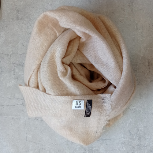 必見/未使用】希少 高級毛布 カシミヤ(20％)×羊毛(80％) ベージュ