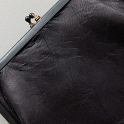 [新貨]框架門&lt;蝦夷鹿皮黑色染色/M&gt;皮革肩袋SLAO-08D 第7張的照片