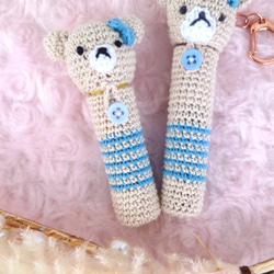 【送料無料】リップクリームの長さとリボン・くまちゃん色が選べるリップクリームケース 3枚目の画像