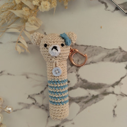 【送料無料】リップクリームの長さとリボン・くまちゃん色が選べるリップクリームケース 8枚目の画像