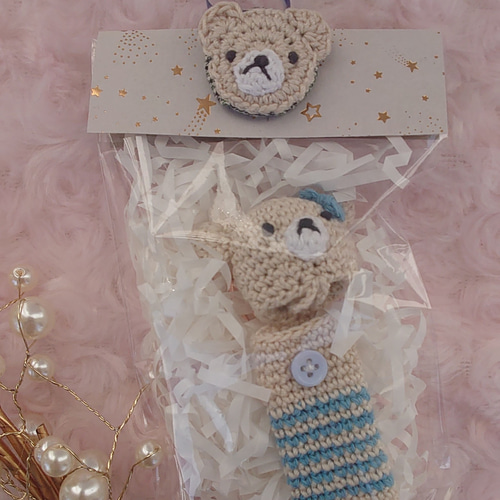 送料無料】リップクリームの長さとリボン・くまちゃん色が選べるリップ