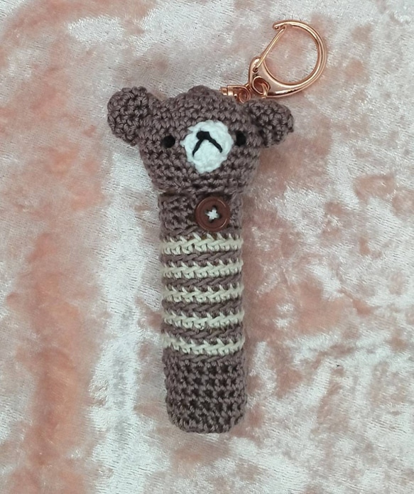 【送料無料】リップクリームの長さとリボン・くまちゃん色が選べるリップクリームケース 12枚目の画像