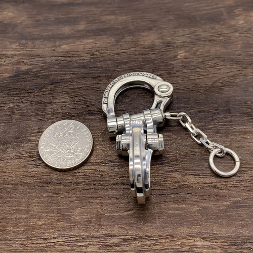 シルバー925 キーホルダー/キーチェーン キーフック/スチーム