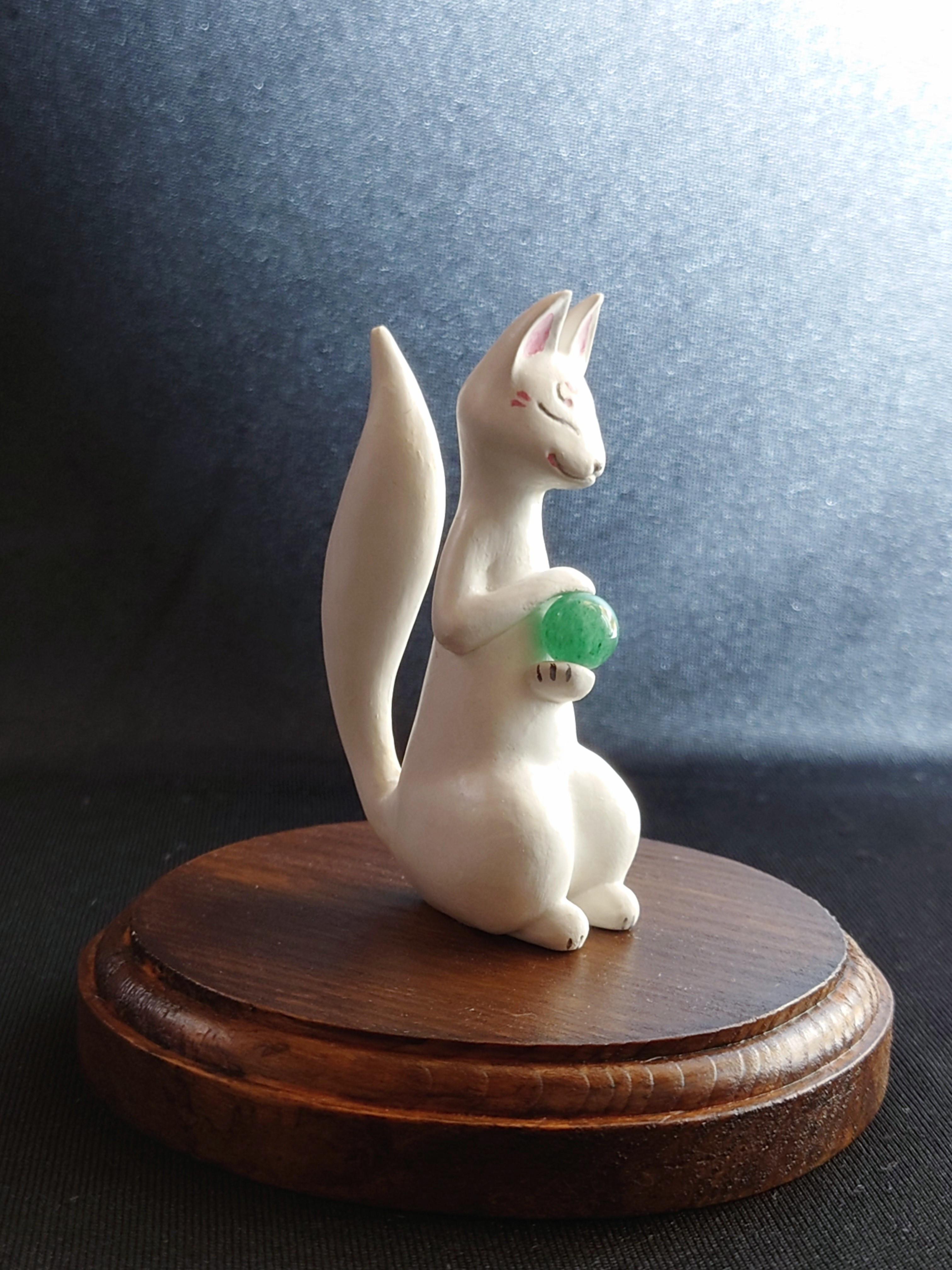 「白狐宝珠」 グリーンアベンチュリン 【受注制作】