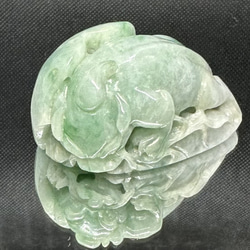国宝級　糸魚川産最高級翡翠　精密彫刻貔貅 5枚目の画像