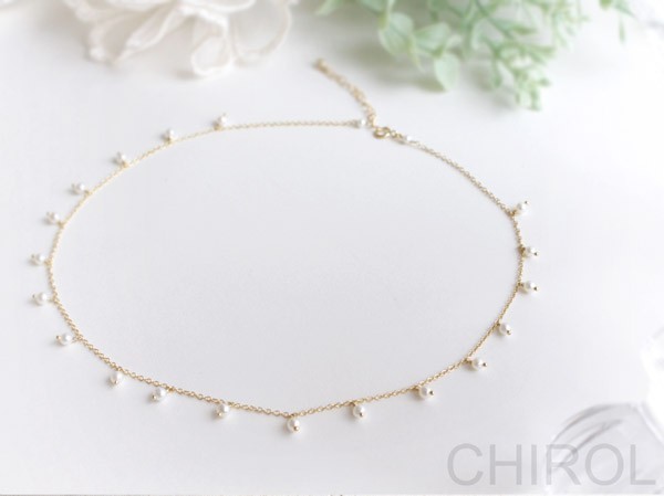 淡水パール・ 揺れる ネックレス/ 14kgf