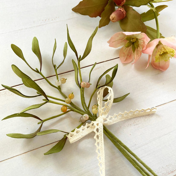 布花 ヤドリギ 宿り木 アートフラワー orionのアートフラワー日記 通販