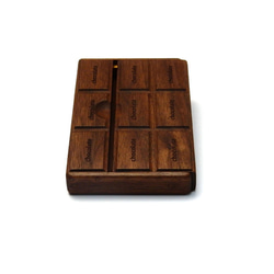 板チョコ型木製名刺入れ　-チョコ- 4枚目の画像