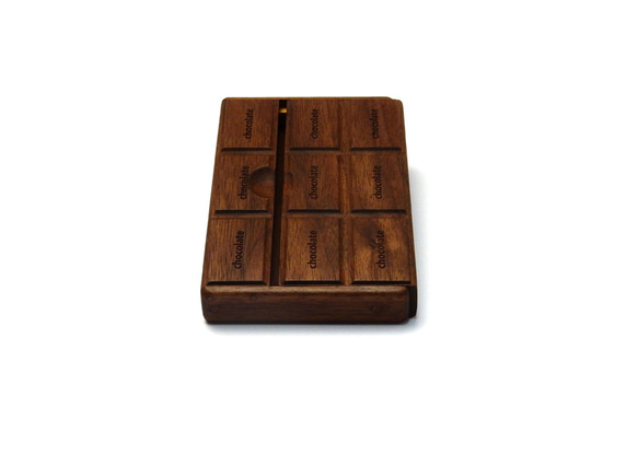 板チョコ型木製名刺入れ　-チョコ- 4枚目の画像