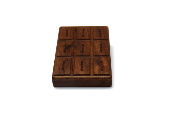 板チョコ型木製名刺入れ　-チョコ- 3枚目の画像