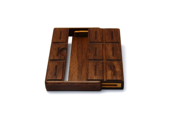 板チョコ型木製名刺入れ　-チョコ- あらかじめご了承ください