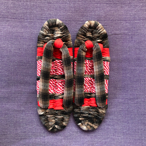 布ぞうり 布ぞうり indoor cloth sandals (全長:26.5cm, 幅: 最大9cm) PN