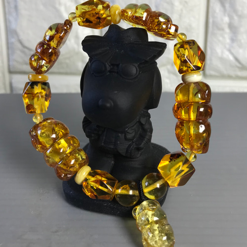 Amber 琥珀コハク熊 アンバー ベアのブレスレット ブレスレット Like
