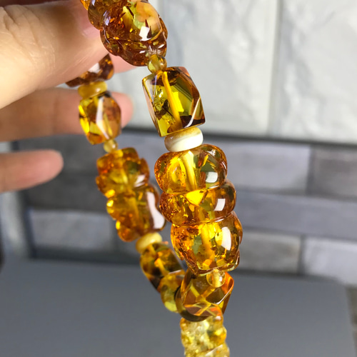 天然琥珀蜜蠟精雕熊手串 Amber 琥珀コハク熊 アンバー ベアの