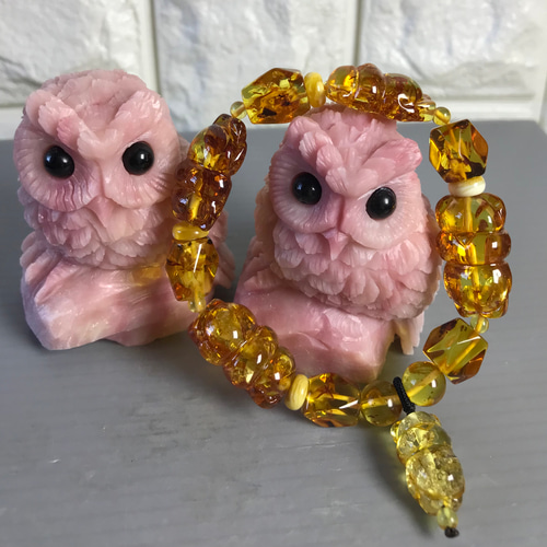 Amber 琥珀コハク熊 アンバー ベアのブレスレット ブレスレット Like