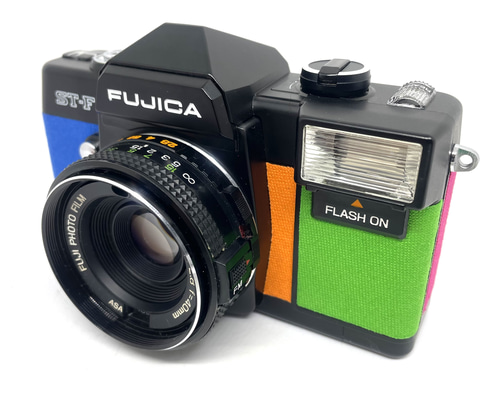 22-196 リメイクカメラ FUJICA ST-F（ブルー・オレンジ・ライム