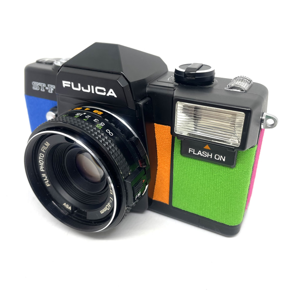 22-196 リメイクカメラ FUJICA ST-F（ブルー・オレンジ・ライム