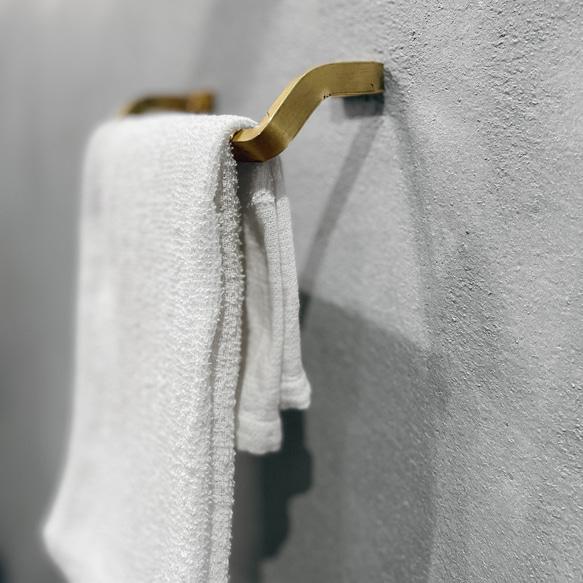 ＼送料無料／[Brass Towel Hanger]真鍮タオルハンガー フック 傘掛け 植物 店舗什器 -181_b‐ 10枚目の画像