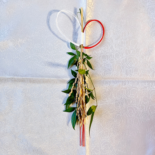 自分で仕上げる♪南天の実と稲穂のしめ縄飾り2024 自分で仕上げる