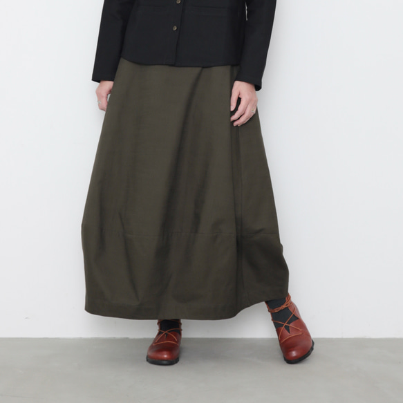 balloon skirt / D khaki 1枚目の画像