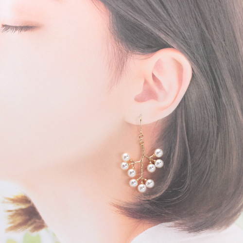 Pearl Branch(953) ピアス/イヤリング/ノンホールピアス/樹脂 Pearl Branch(953) ピアス/イヤリング/ノンホールピアス/樹脂