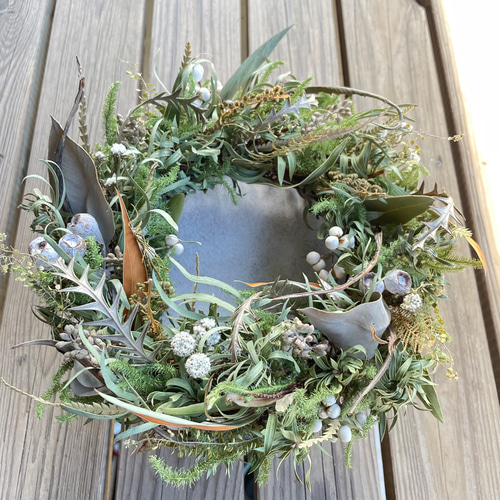 ユーカリ　ナチュラルリース　ドライフラワーリース ユーカリ ナチュラルリース ドライフラワーリース ユーカリの