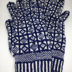 サンカグローブ女性用Sサイズ(日本製アクリルとウール混毛糸)サンカ手袋の小さめサイズ 2枚目の画像