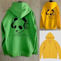 PANDA MUSIC / ジップパーカー / Green、Yellow 1枚目の画像