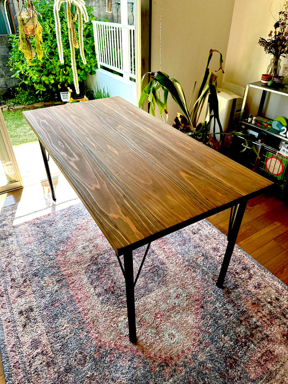 テーブル用天板 杉無垢材 140×70cm 3KanademonoSugiTableBlackIline